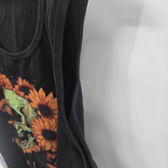 Skull Sunflower Black Tank Top XXL (Estimated) - Picture 6 of 6